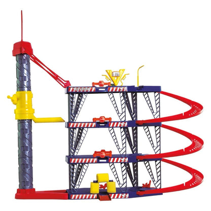 Brinquedo Elevador Pista Radical – Posto Lava Rápido com Carrinho e Helicóptero Samba Toys