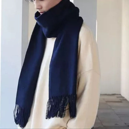 Cachecol Pashmina Unissex com Franjas em Poliéster 230g