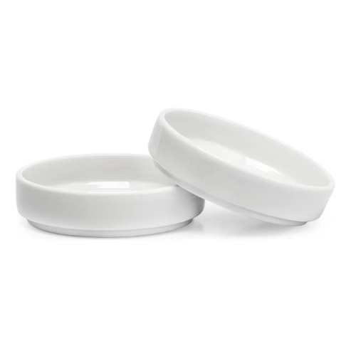 2 Tijelas para Plantas em Cerâmica Branco