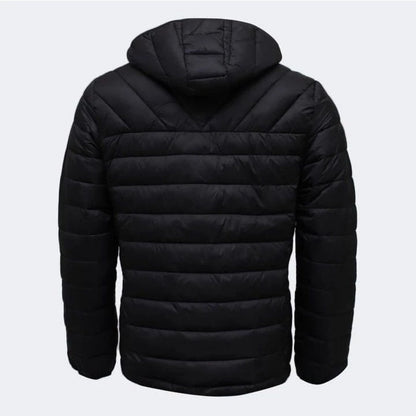 Jaqueta Masculina Puffer Impermeável Capuz Removível
