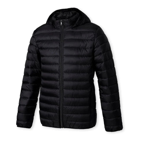 Jaqueta Masculina Puffer Peluciada com Capuz Removível