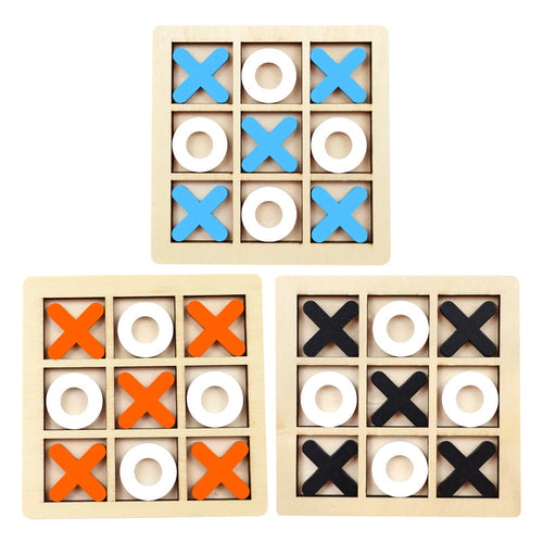Jogo da Velha Montessori em Madeira – Brinquedo Educativo de Raciocínio para Crianças – Compre 2 Leve 3