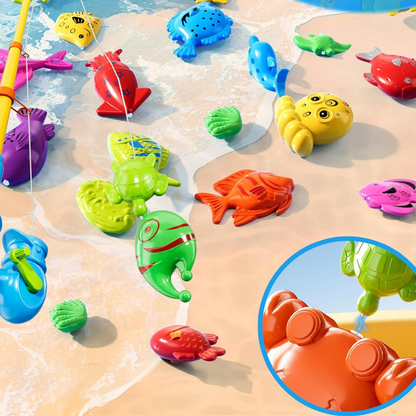 Kit de Brinquedos de Pesca Infantil – Jogo Educativo para Banho e Piscina