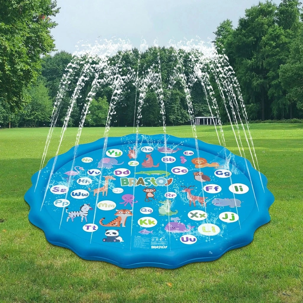 Piscina Infantil Inflável Sprinkler com Letras e Animais – Diversão e Aprendizado 100cm