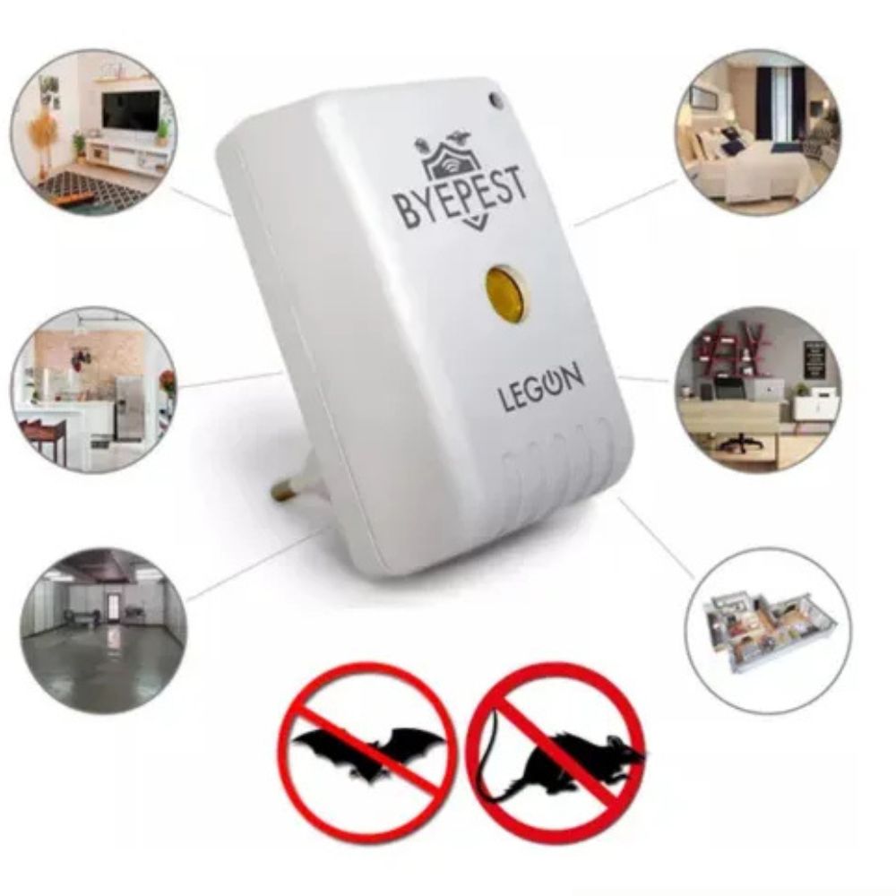 Repelente Eletrônico para Ratos e Morcegos Byepest 200m²