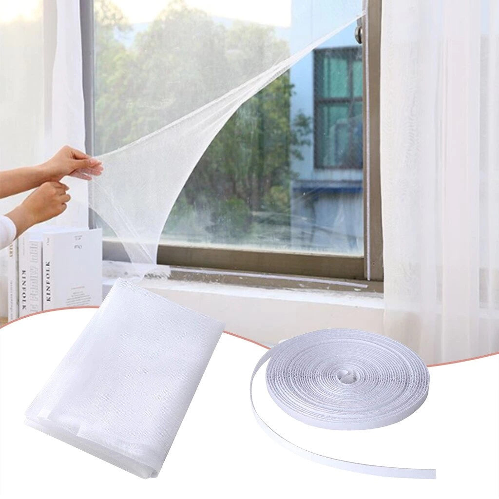 Tela Mosquiteiro para Janela 150x180cm com Velcro Autocolante Removível Anti-Inseto - Compre 1 Leve 2