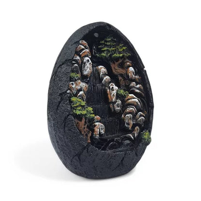 Incenso Cachoeira De Fumaça Em Resina Decorado + 2 Caixas de Incenso