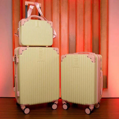 2 Malas Bordo Viagem + Frasqueira | Cadeado Numérico | Padrão ANAC | Rodinhas 360° |